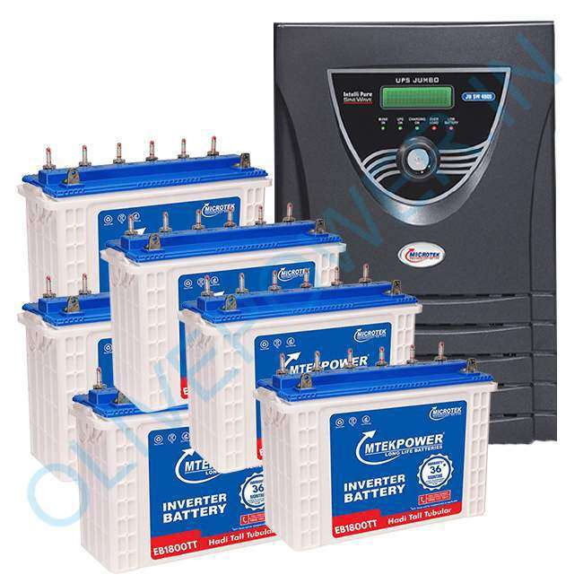 Microtek JUMBO JM SW 6000 Inverter with 6 Battery Combo price in Chennai